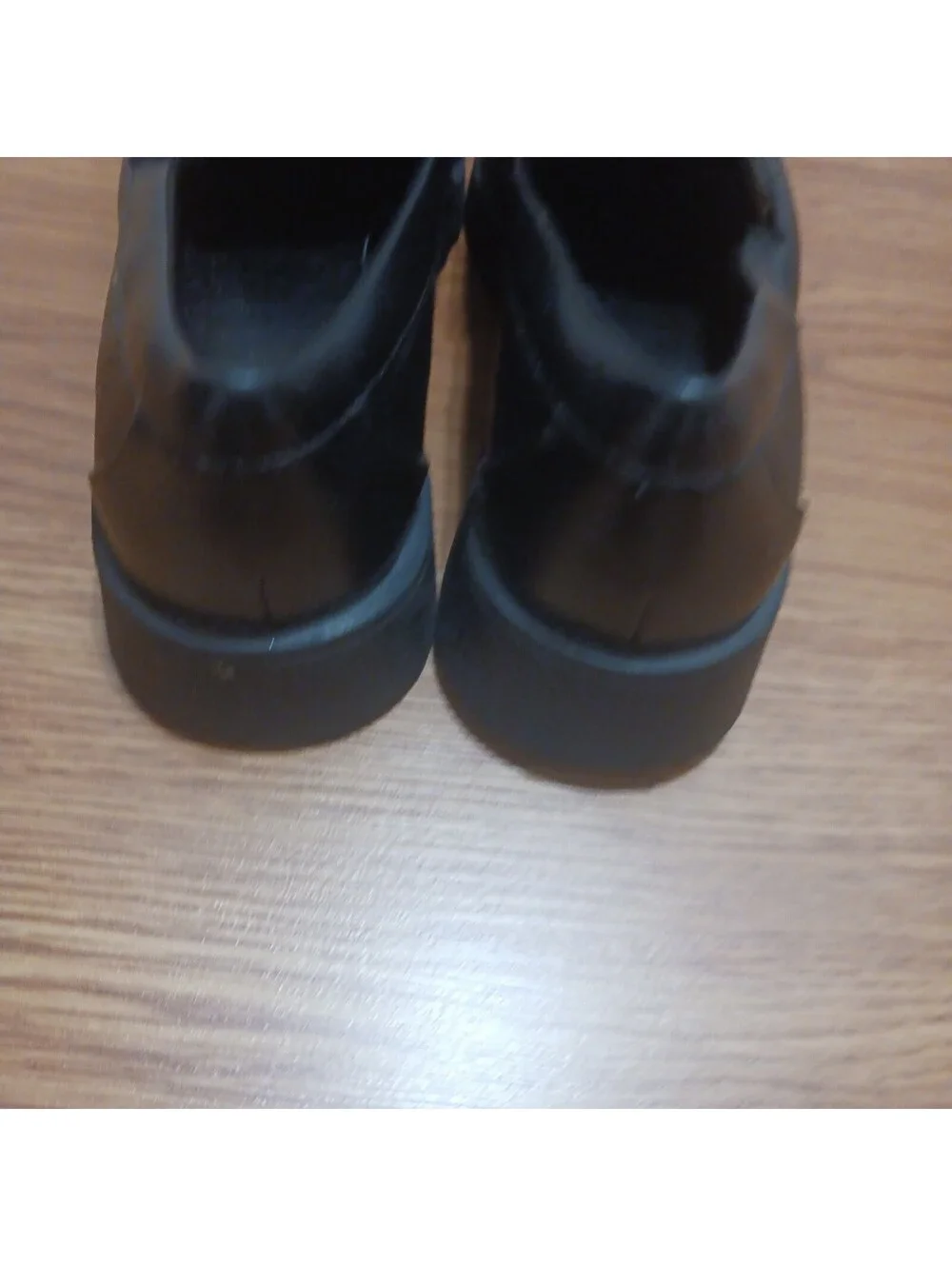 Women's black Penny Loafers  Shoes Size 8.5  and heels  are 2